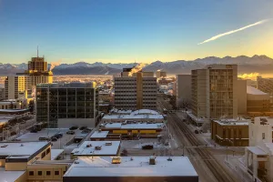 consolidated city-borough, and largest city in Alaska, United States of America