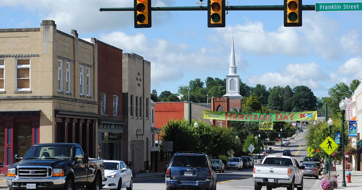 town in Montgomery County, Virginia, USA