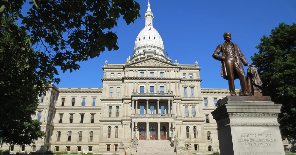 city in Ingham County, Eaton County and Clinton County, Michigan, USA and Michigan federated state capital city