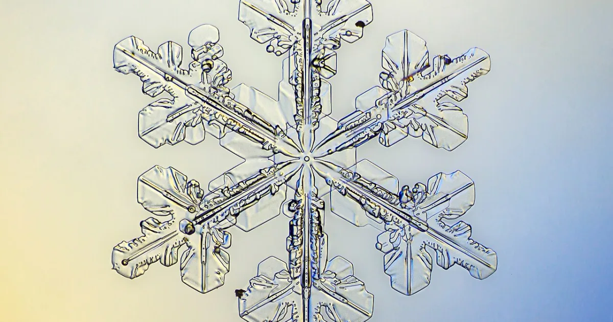 single ice crystal or an aggregation of ice crystals which falls through the Earth's atmosphere